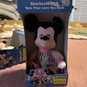 Minnie Mouse Plush Toy by Knickerbocker - Pink and Multicolor